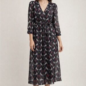 Boden Blue Crown & Country Hazel Floral Midi Dress (313)